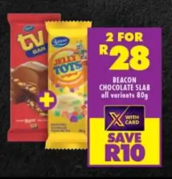 Shoprite BEACON CHOCOLATE SLAB all variants 80g offer