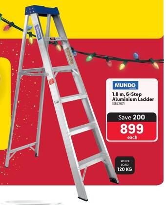 Makro 1.8 m, 6-Step Aluminium Ladder offer