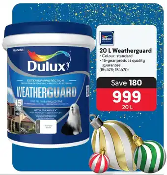 Makro Dulux 20 L Weatherguard offer