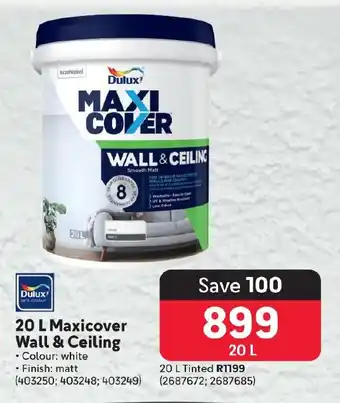 Dulux 20 L Maxicover Wall & Ceiling