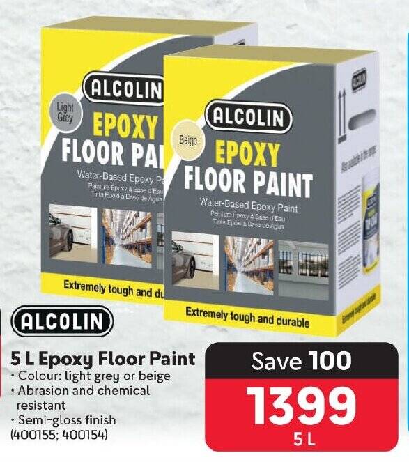 ALCOLIN 5 L Epoxy Floor Paint offer at Makro