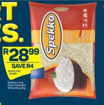 Pick n Pay Spekko Long Grain Parboiled White Rice 2kg offer