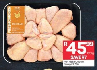 Pick n Pay Pnp Fresh Chicken Braaipack 16s offer