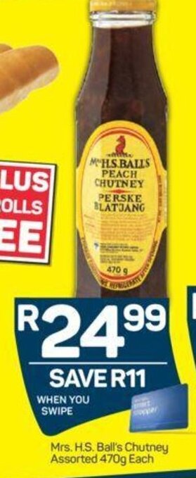 Pick n Pay Mrs. H.S. Ball's Chutney Assorted 470g offer