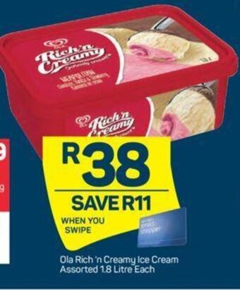 Pick n Pay Ola Rich 'n Creamy Ice Cream Assorted 1.8L offer