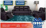 Russells Benfica 3 piece 3 action lounge suite offer