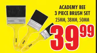 Boxer Build Academy Bee 3 Piece Brush Set 25mm, 38mm, 50mm offer