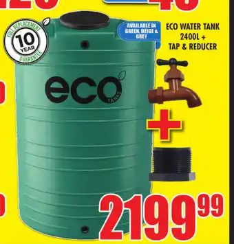 Boxer Build Eco Water Tank 2400L + Tap & Reducer offer