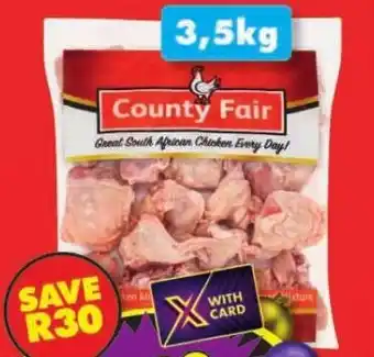 Shoprite COUNTY FAIR FROZEN MIXED CHICKEN PORTIONS 3,5kg offer