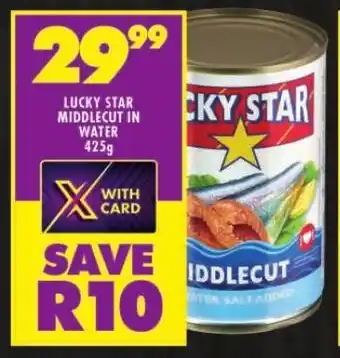 Shoprite LUCKY STAR MIDDLECUT IN WATER 425g offer