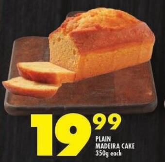 Shoprite PLAIN MADEIRA CAKE 350g each offer