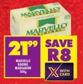 Shoprite MARVELLO BAKING MARGARINE 500g offer