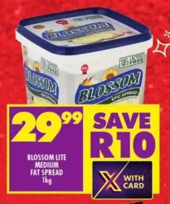 Shoprite BLOSSOM LITE MEDIUM FAT SPREAD 1kg offer