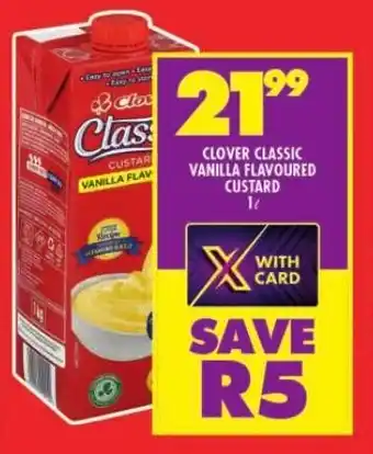 Shoprite CLOVER CLASSIC VANILLA FLAVOURED 1L offer