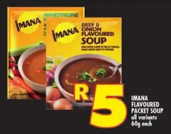 Shoprite IMANA FLAVOURED PACKET SOUP all variants 60g each offer