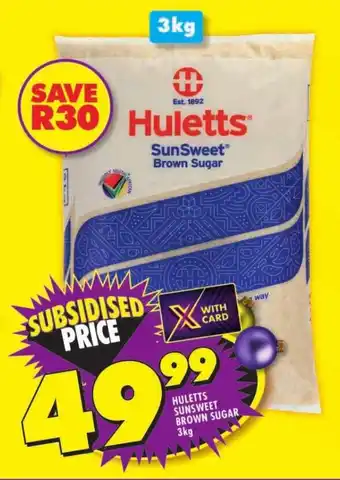 Shoprite HULETTS SUNSWEET BROWN SUGAR 3kg offer