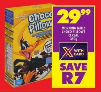 Shoprite MORNING MILLS CHOCO PILLOWS 350g offer