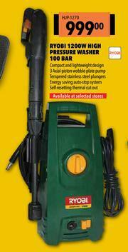 Midas Ryobi 1200W High Pressure Washer 100 Bar HJP-1270 offer