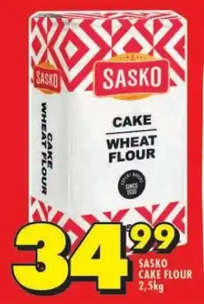 Shoprite SASKO CAKE FLOUR 2,5kg offer