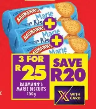 Shoprite BAUMANN'S MARIE BISCUITS 150g offer