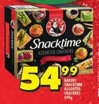 Shoprite BAKERS SNACKTIME ASSORTED CRACKERS 400g offer