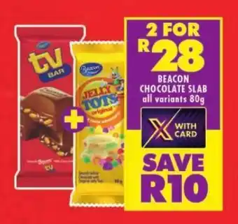 Shoprite BEACON CHOCOLATE SLAB all variants 80g offer