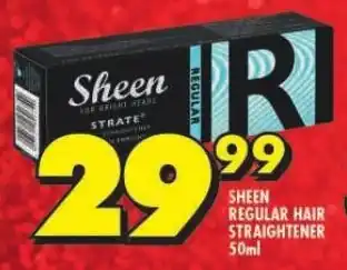 Shoprite SHEEN REGULAR HAIR STRAIGHTENER 50ml offer