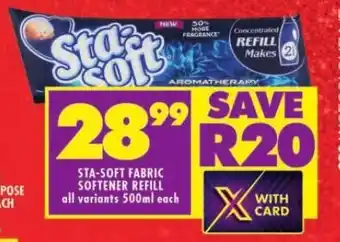Shoprite STA-SOFT FABRIC SOFTENER REFILL all variants 500ml each offer