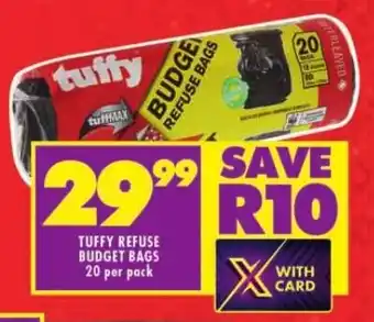 TUFFY REFUSE BUDGET BAGS 20 per pack