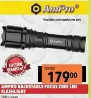 Ampro Adjustable Focus Cree LED Flashlight 500 Lumens