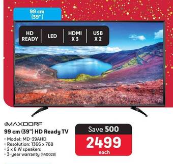 Makro MAXDORF 99 cm (39") HD Ready TV offer