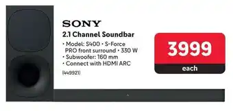 Makro SONY 2.1 Channel Soundbar offer