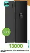 Fair Price Hisense 508ltr black glass fridge with water dispenser 670smib-wd offer