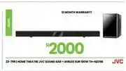 Fair Price Jvc sound bar + wireless sub 100w home theatre th-n239b 23-799 offer