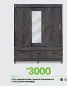 Fair Price Santorini 3dr 3 draw + mirror (3 boxes) free assembly 1-270 offer