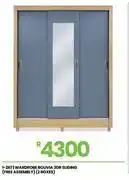 Fair Price Bolivia 3dr sliding (2 boxes) wardrobe free assembly 1-267 offer