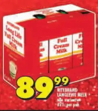 Shoprite RITEBRAND FULL CREAM MILK offer