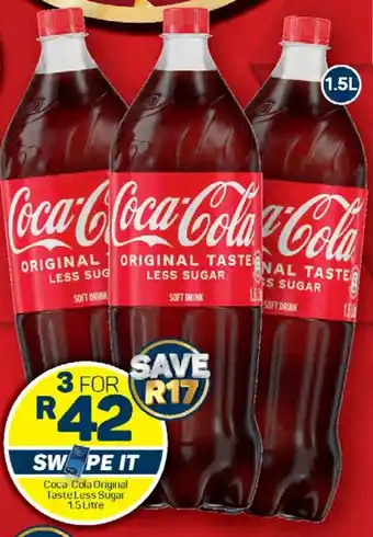 Pick n Pay Coca-Cola Original Taste Less Sugar 1.5 Litre offer
