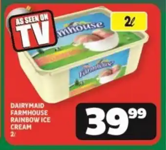 Usave DAIRYMAID FARMHOUSE RAINBOW ICE CREAM 2L offer