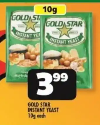 GOLD STAR INSTANT YEAST 10g each