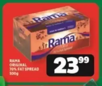 Usave RAMA ORIGINAL 70% FAT SPREAD 500g offer