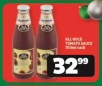Usave ALL GOLD TOMATO SAUCE 700ml each offer