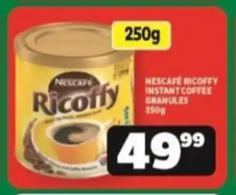 Usave NESCAFÉ RICOFFY INSTANT COFFEE GRANULES 250g offer