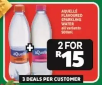 Usave AQUELLE FLAVOURED SPARKLING WATER all variants 500ml offer