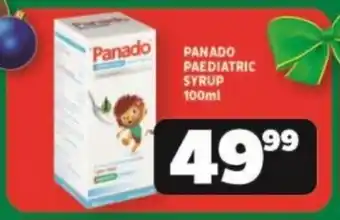 Usave PANADO PAEDIATRIC SYRUP 100ml offer