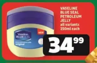 Usave VASELINE BLUE SEAL PETROLEUM JELLY all variants 250ml each offer