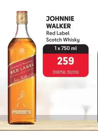 Makro JOHNNIE WALKER Red Label Scotch Whisky 1x 750 ml offer
