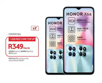Makro HONOR X6a 1.2GB RED CORE TOP UP offer