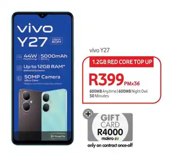 Makro Vivo Y27 1.2GB RED CORE TOP UP offer