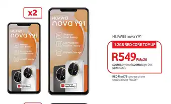 Makro HUAWEI nova Y91 1.2GB RED CORE TOP UP offer